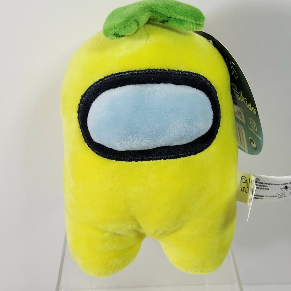 Toikido Among Us Plush Yellow with Sprout Leaf New Among Us Plush Yellow 6"